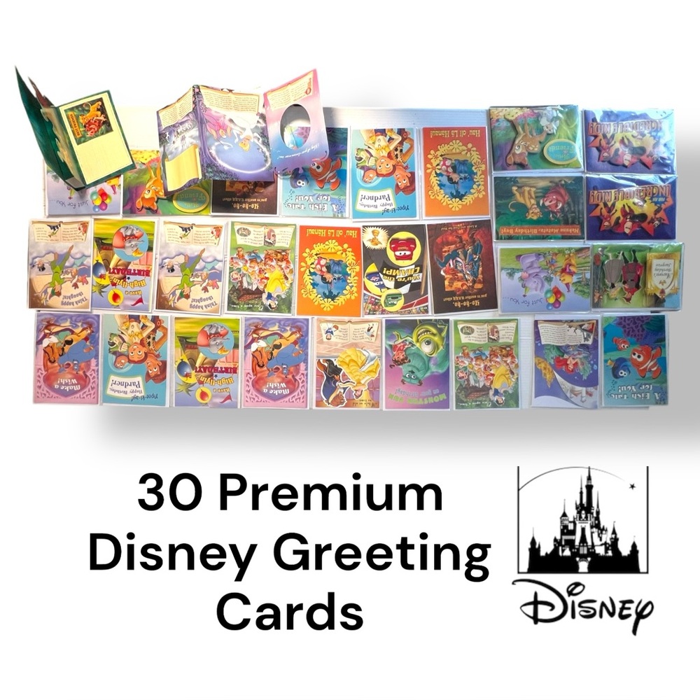 Lot Of 30 Disney 2007  Pop Up And Story Assorted Greeting Birthday Cards